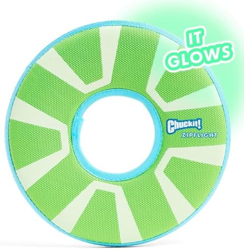 ! Max Glow Zipflight Flying Disc Dog Toy, Floats, Medium, 8.5in