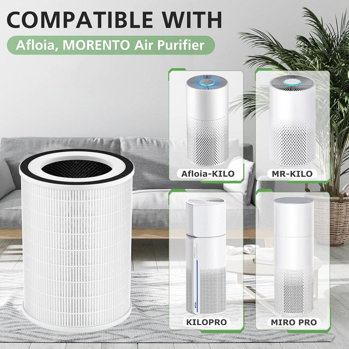 Kilo Filter for Afloia Kilo,KILOPLUS,KILOPRO,MIRO PRO,MIRO Air Purifier