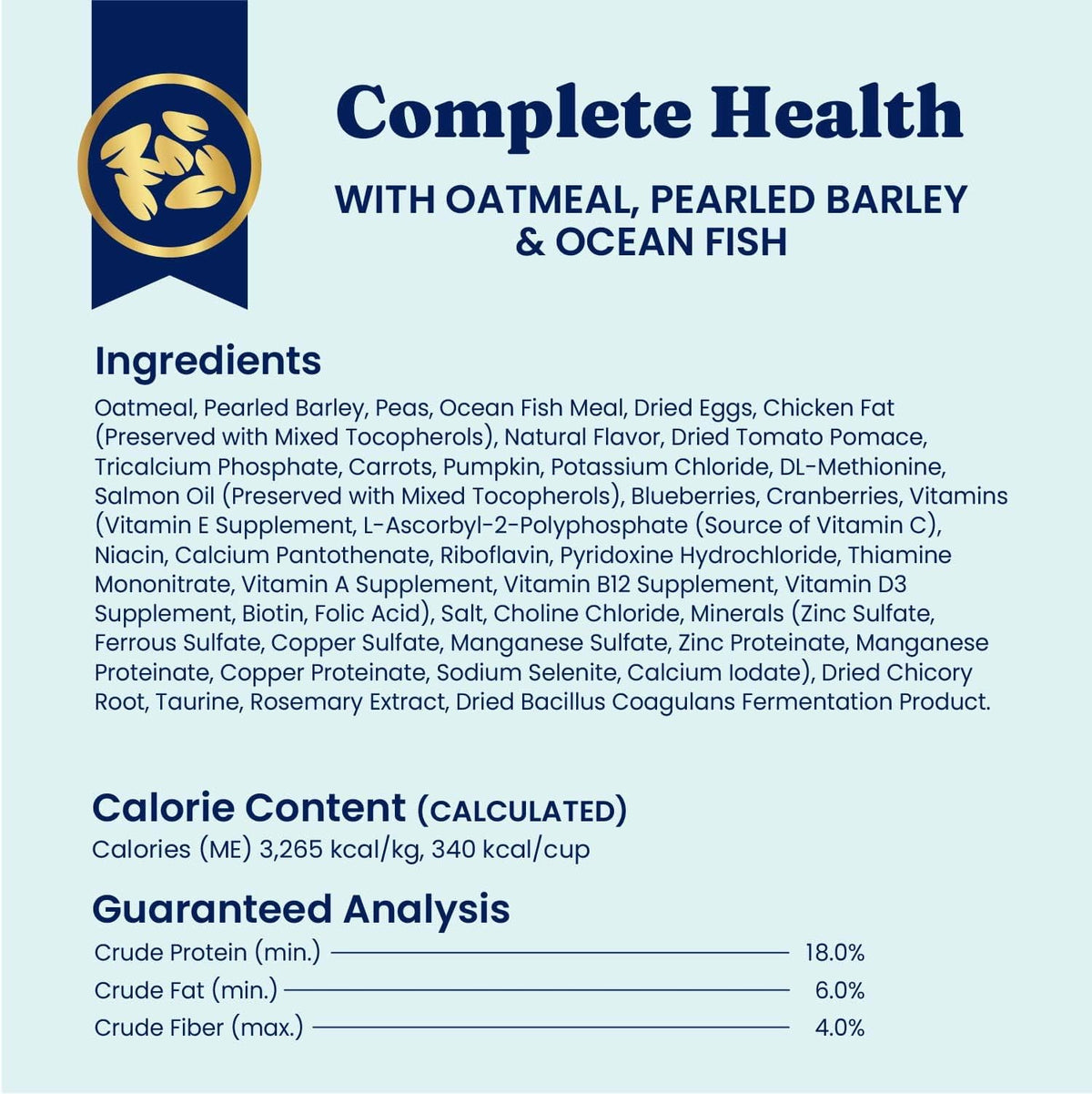 Solid Gold Ocean Fish Dry Dog Food for Sensitive Stomach, Low Fat, 4LB