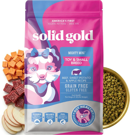 Solid Gold Ocean Fish Dry Dog Food for Sensitive Stomach, Low Fat, 4LB