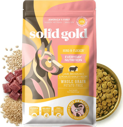 Solid Gold Ocean Fish Dry Dog Food for Sensitive Stomach, Low Fat, 4LB