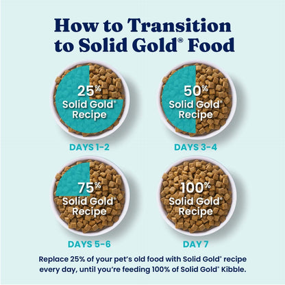 Solid Gold Ocean Fish Dry Dog Food for Sensitive Stomach, Low Fat, 4LB