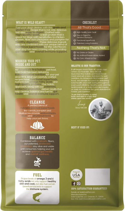 Solid Gold Ocean Fish Dry Dog Food for Sensitive Stomach, Low Fat, 4LB