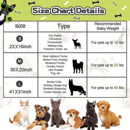Blanket for Large Dogs & Cats Soft Reversible Cute Paw 40"x31"