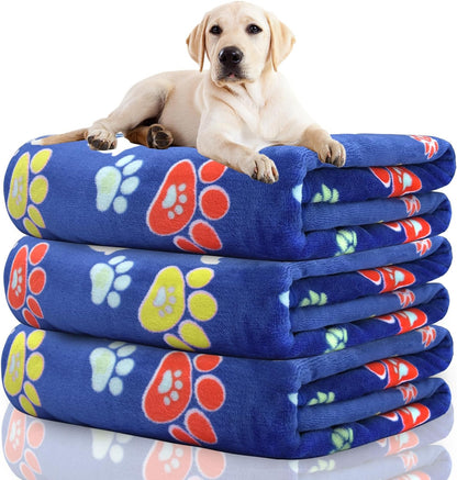 Blanket for Large Dogs & Cats Soft Reversible Cute Paw 40"x31"