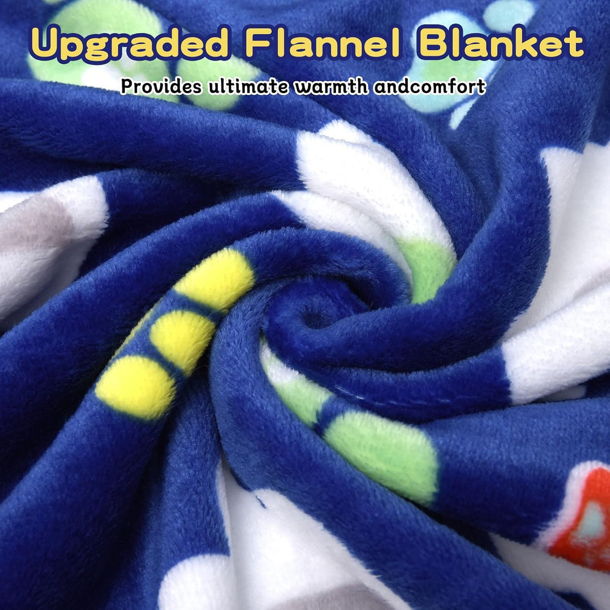 Blanket for Large Dogs & Cats Soft Reversible Cute Paw 40"x31"
