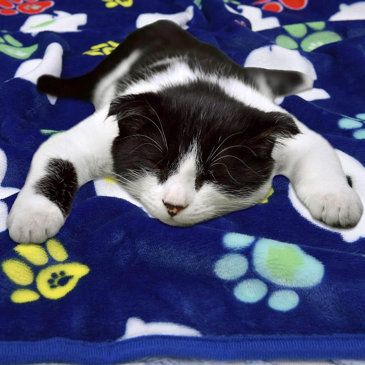 Blanket for Large Dogs & Cats Soft Reversible Cute Paw 40"x31"