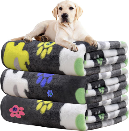 Blanket for Large Dogs & Cats Soft Reversible Cute Paw 40"x31"