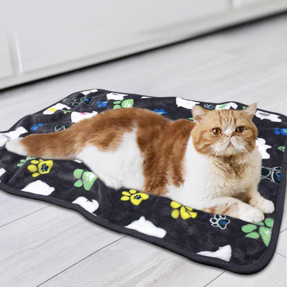 Blanket for Large Dogs & Cats Soft Reversible Cute Paw 40"x31"