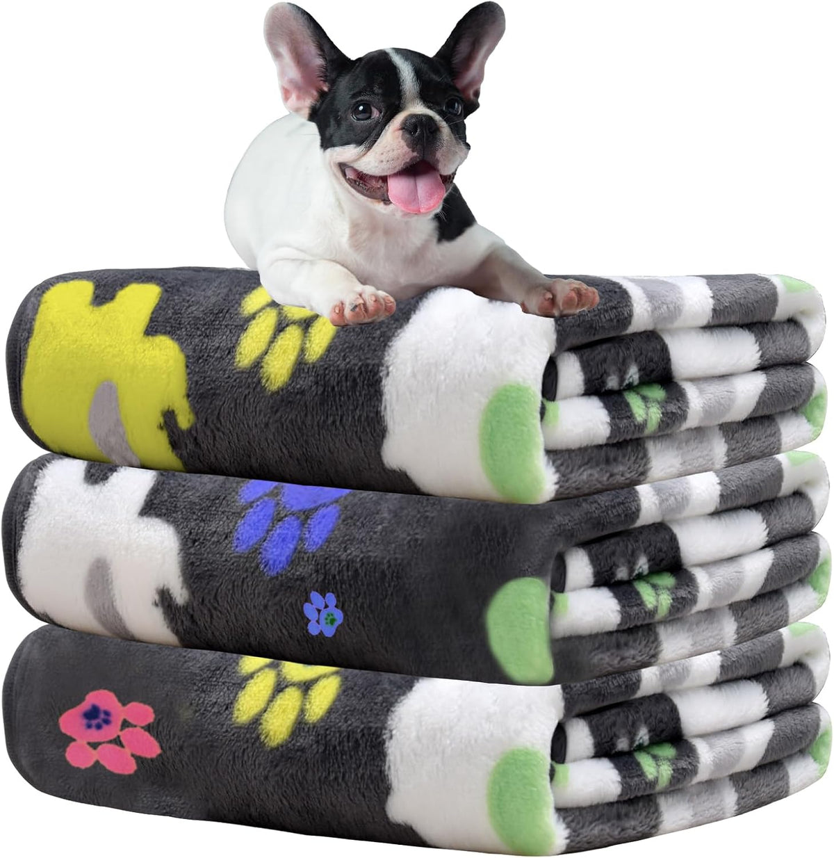 Blanket for Large Dogs & Cats Soft Reversible Cute Paw 40"x31"