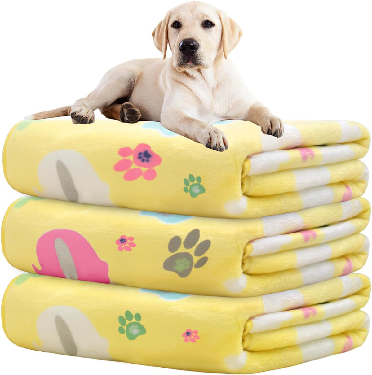 Blanket for Large Dogs & Cats Soft Reversible Cute Paw 40"x31"