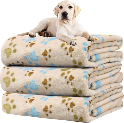 Blanket for Large Dogs & Cats Soft Reversible Cute Paw 40"x31"