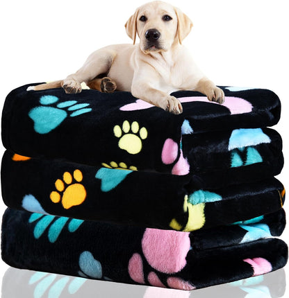 Blanket for Large Dogs & Cats Soft Reversible Cute Paw 40"x31"