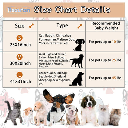 Blanket for Large Dogs & Cats Soft Reversible Cute Paw 40"x31"
