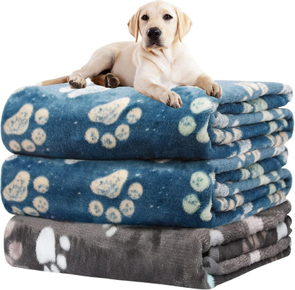 Blanket for Large Dogs & Cats Soft Reversible Cute Paw 40"x31"
