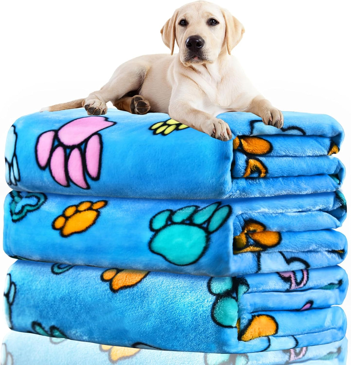 Blanket for Large Dogs & Cats Soft Reversible Cute Paw 40"x31"