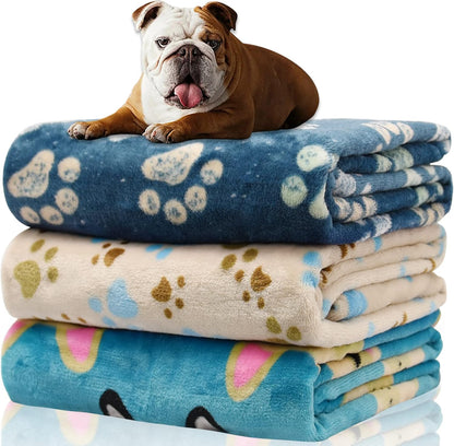 Blanket for Large Dogs & Cats Soft Reversible Cute Paw 40"x31"