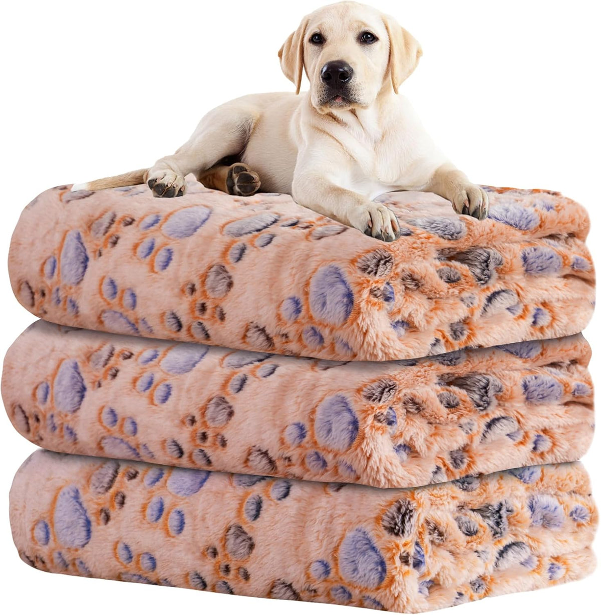 Blanket for Large Dogs & Cats Soft Reversible Cute Paw 40"x31"