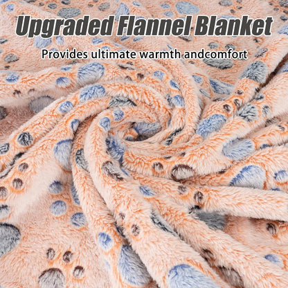 Blanket for Large Dogs & Cats Soft Reversible Cute Paw 40"x31"