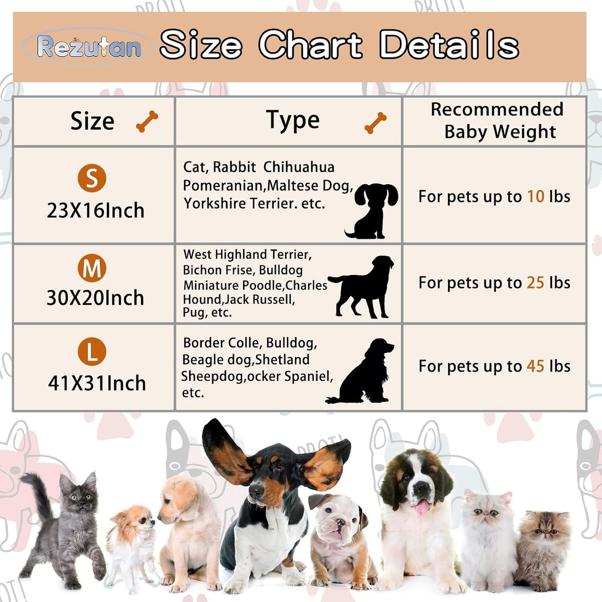 Blanket for Large Dogs & Cats Soft Reversible Cute Paw 40"x31"