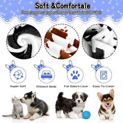Blanket for Large Dogs & Cats Soft Reversible Cute Paw 40"x31"