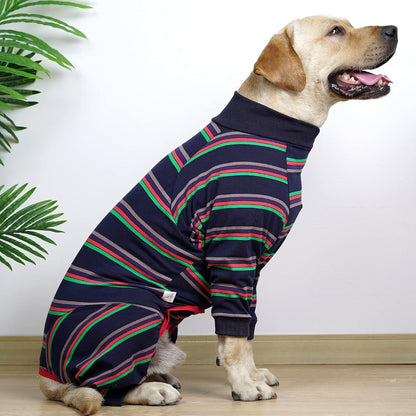 Dog Recovery Suit Abdominal Wound After Surgery Wear Prevent Licking Wounds E-Collar & Cone Alternatives Postoperative Shirt Dog Pajamas Long Sleeve Prevent Shedding (Large, Grey)