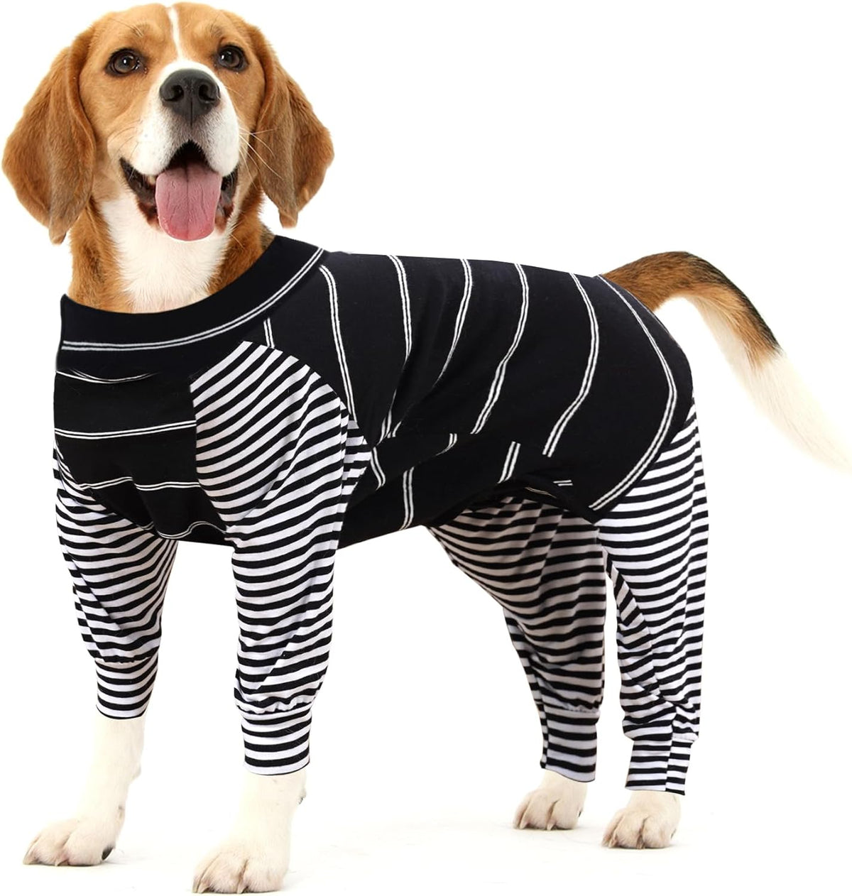 Dog Recovery Suit Abdominal Wound After Surgery Wear Prevent Licking Wounds E-Collar & Cone Alternatives Postoperative Shirt Dog Pajamas Long Sleeve Prevent Shedding (Large, Grey)