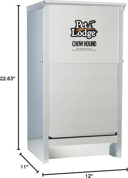 ® Automatic Dog Feeder | Chow Hound Outdoor Pet Feeder | Tough Galvanized Steel | Made in USA (25 lb)