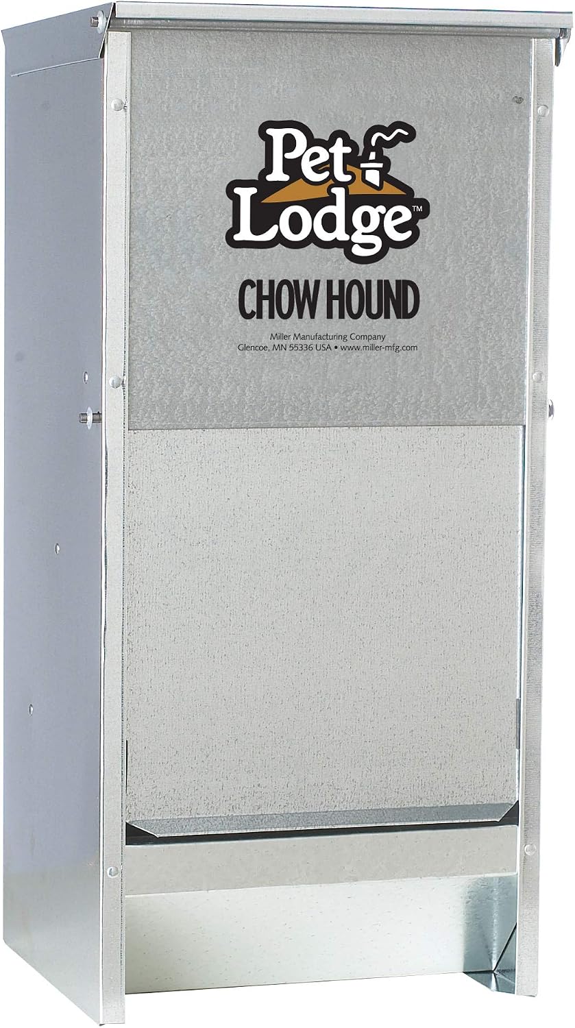 ® Automatic Dog Feeder | Chow Hound Outdoor Pet Feeder | Tough Galvanized Steel | Made in USA (25 lb)