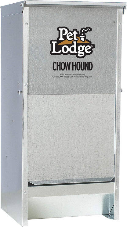 ® Automatic Dog Feeder | Chow Hound Outdoor Pet Feeder | Tough Galvanized Steel | Made in USA (25 lb)