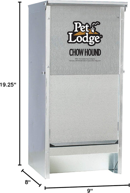 ® Automatic Dog Feeder | Chow Hound Outdoor Pet Feeder | Tough Galvanized Steel | Made in USA (25 lb)