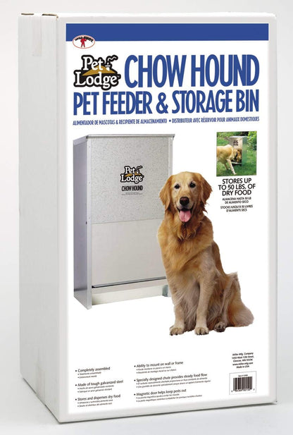 ® Automatic Dog Feeder | Chow Hound Outdoor Pet Feeder | Tough Galvanized Steel | Made in USA (25 lb)