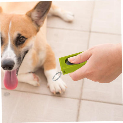 2pcs Portable Square Box Training Clicker Puppy Clicker Trainer for Dogs Cats Birds Lizards Fish Aid for Indoor Use (Black+Green)