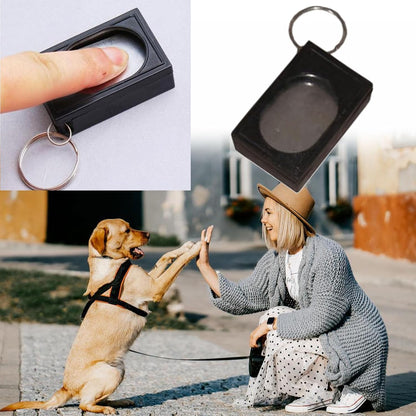 2pcs Portable Square Box Training Clicker Puppy Clicker Trainer for Dogs Cats Birds Lizards Fish Aid for Indoor Use (Black+Green)