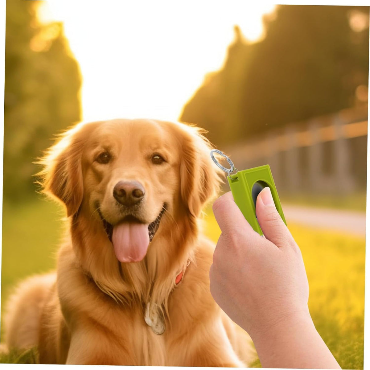 2pcs Portable Square Box Training Clicker Puppy Clicker Trainer for Dogs Cats Birds Lizards Fish Aid for Indoor Use (Black+Green)