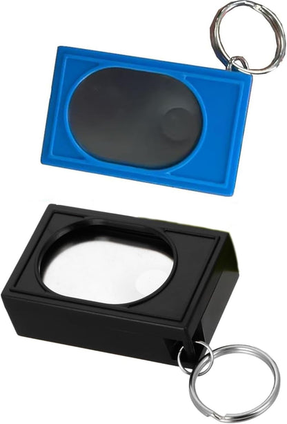 2pcs Portable Square Box Training Clicker Puppy Clicker Trainer for Dogs Cats Birds Lizards Fish Aid for Indoor Use (Black+Green)