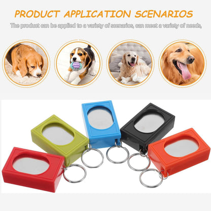 2pcs Portable Square Box Training Clicker Puppy Clicker Trainer for Dogs Cats Birds Lizards Fish Aid for Indoor Use (Black+Green)