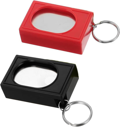 2pcs Portable Square Box Training Clicker Puppy Clicker Trainer for Dogs Cats Birds Lizards Fish Aid for Indoor Use (Black+Green)