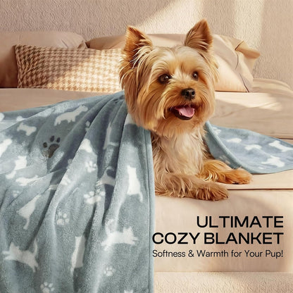 3 Pack Cute Dog Blankets Soft Fleece for Small Puppy Cat,23"x16"