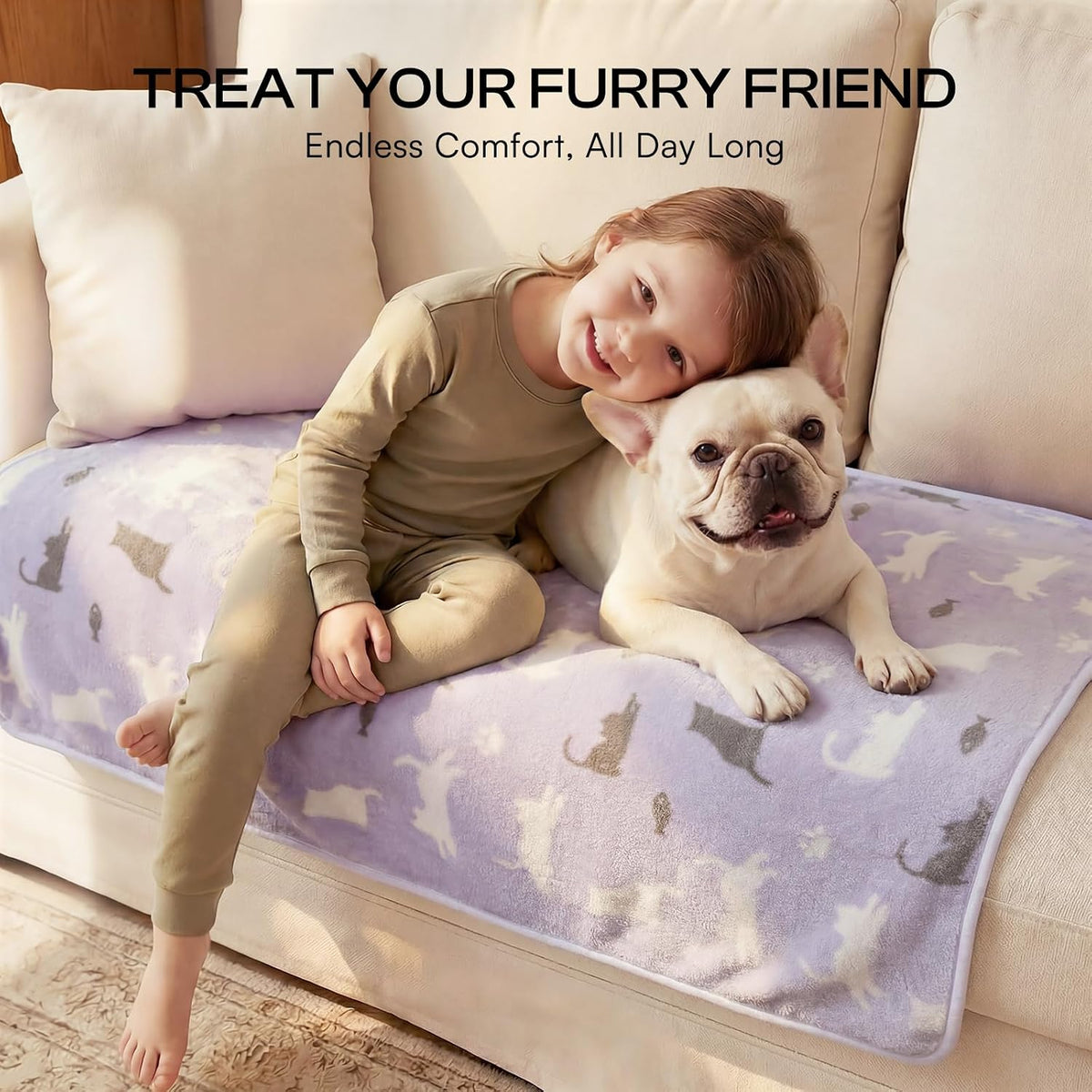 3 Pack Cute Dog Blankets Soft Fleece for Small Puppy Cat,23"x16"