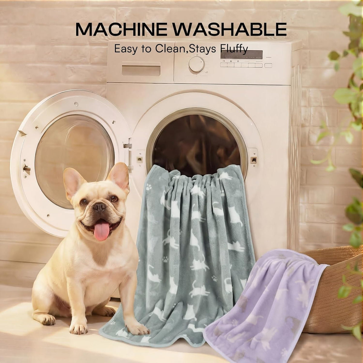 3 Pack Cute Dog Blankets Soft Fleece for Small Puppy Cat,23"x16"