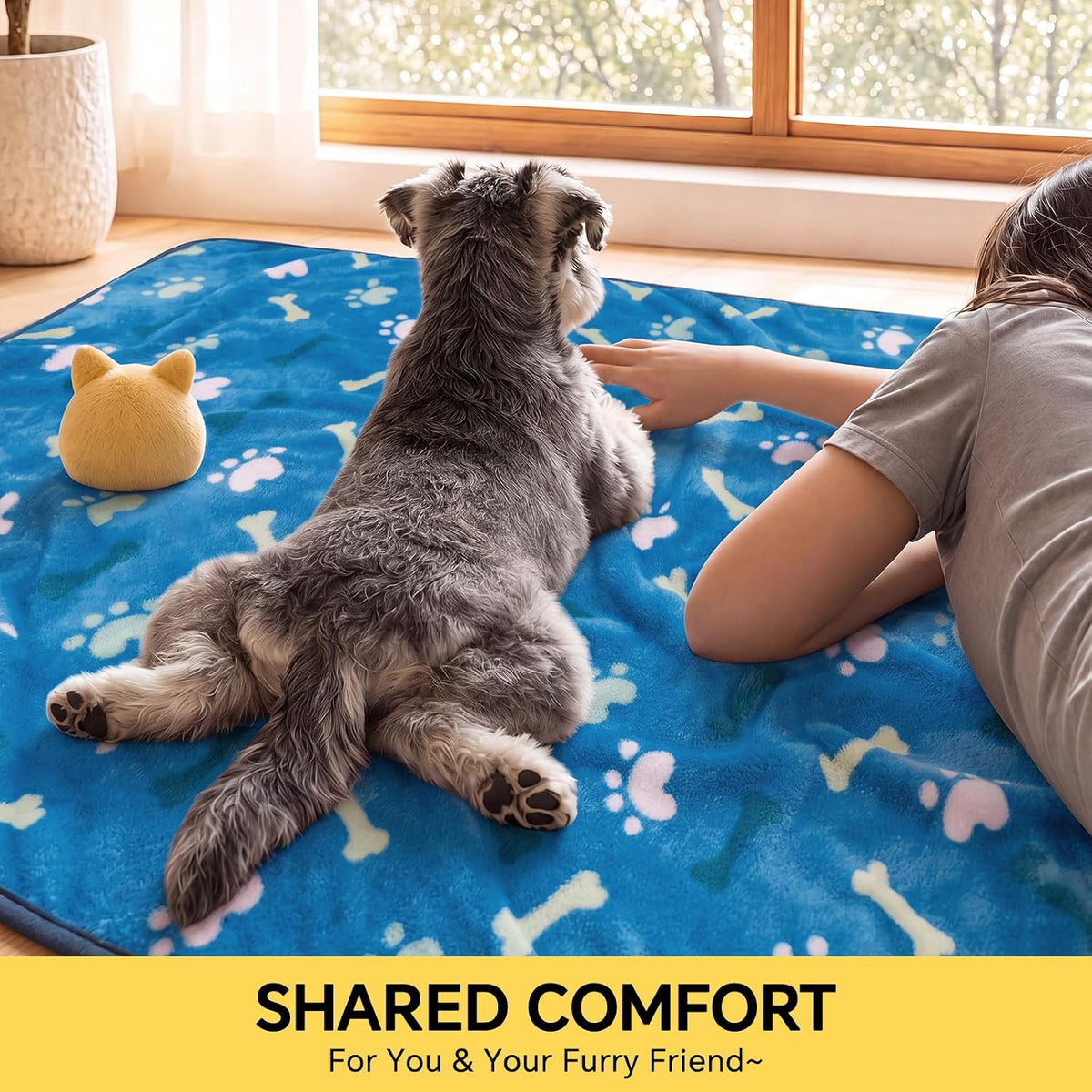 3 Pack Cute Dog Blankets Soft Fleece for Small Puppy Cat,23"x16"