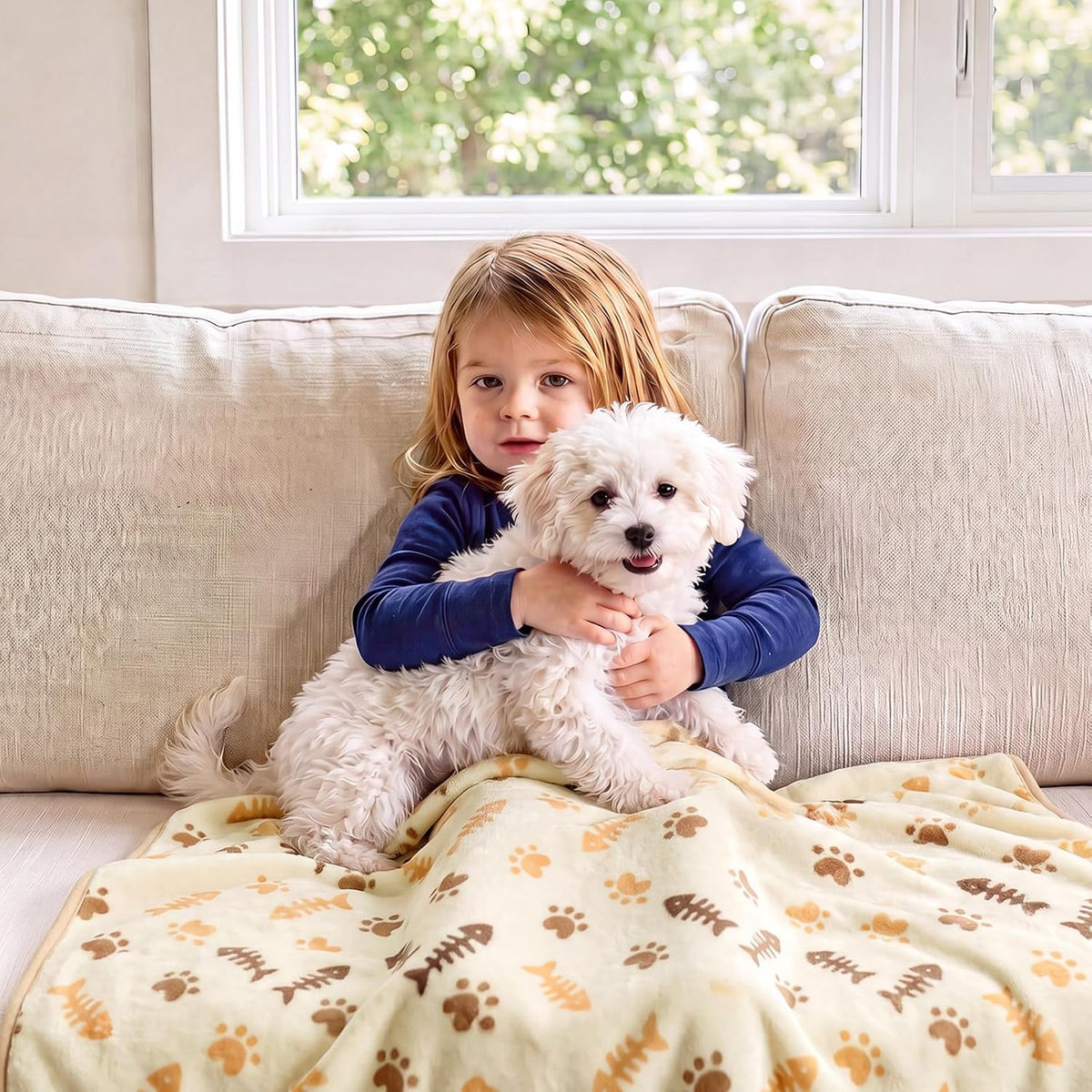 3 Pack Cute Dog Blankets Soft Fleece for Small Puppy Cat,23"x16"