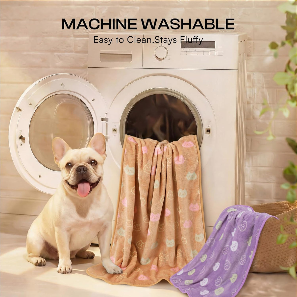 3 Pack Cute Dog Blankets Soft Fleece for Small Puppy Cat,23"x16"