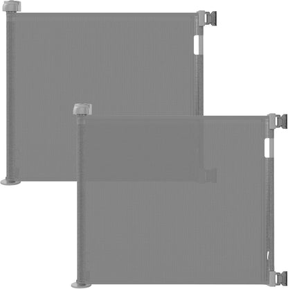 33" H Retractable Baby&Dog Gate, Fits up to 55" W, Hardware Mounted
