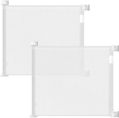 33" H Retractable Baby&Dog Gate, Fits up to 55" W, Hardware Mounted