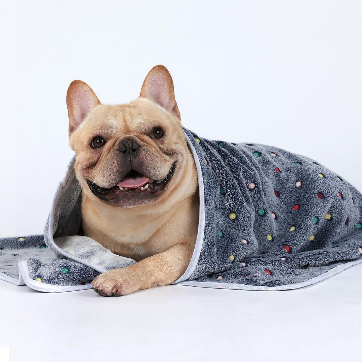1 Pack 3 Blankets Super Soft Cute Dot Pattern Pet Blanket Flannel Throw for Dog Puppy Cat Beige/Brown/Pink Small