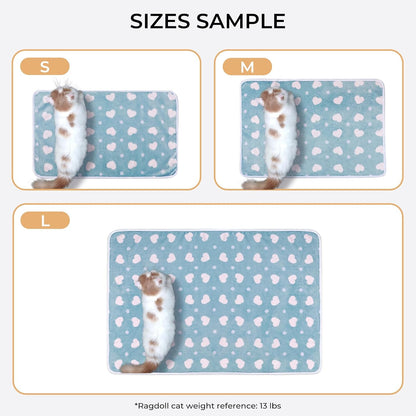 1 Pack 3 Blankets Super Soft Cute Dot Pattern Pet Blanket Flannel Throw for Dog Puppy Cat Beige/Brown/Pink Small