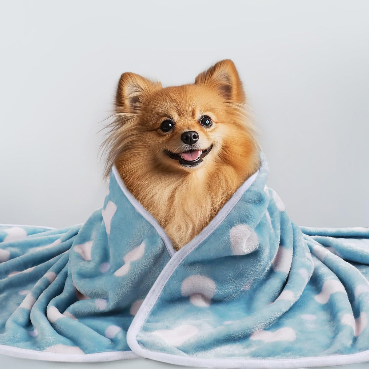 1 Pack 3 Blankets Super Soft Cute Dot Pattern Pet Blanket Flannel Throw for Dog Puppy Cat Beige/Brown/Pink Small