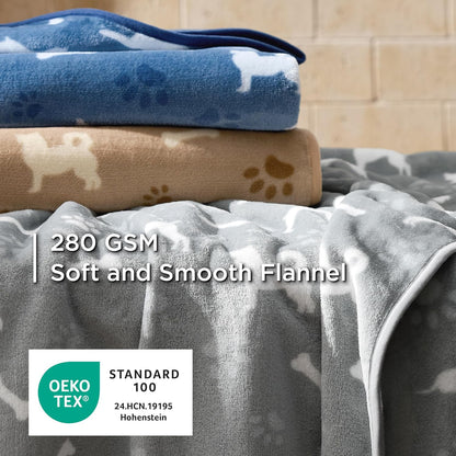 Dog Blanket for Small Dogs Puppy, Flannel Fleece, 3-Pack 23x16